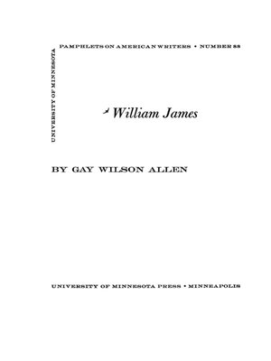 cover image of William James--American Writers 88
